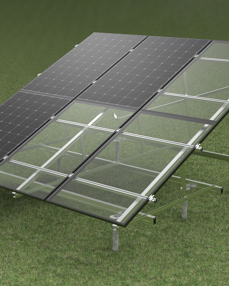 ALLiFIELD veldopstelling voor zonnepanelen - Universele Schans Veld Gras Half - Allimex Green Power